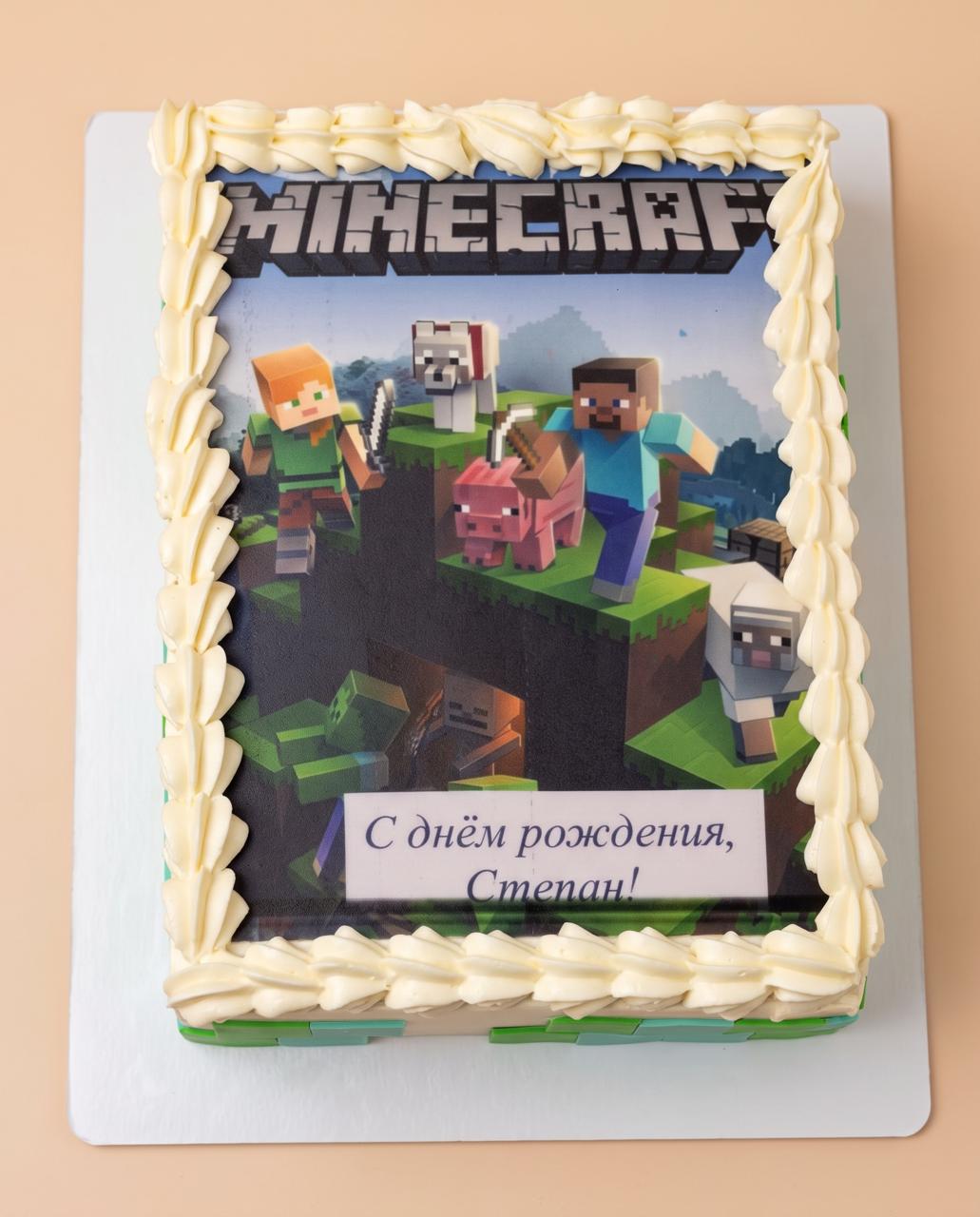 Большой торт для детей с любимыми играми