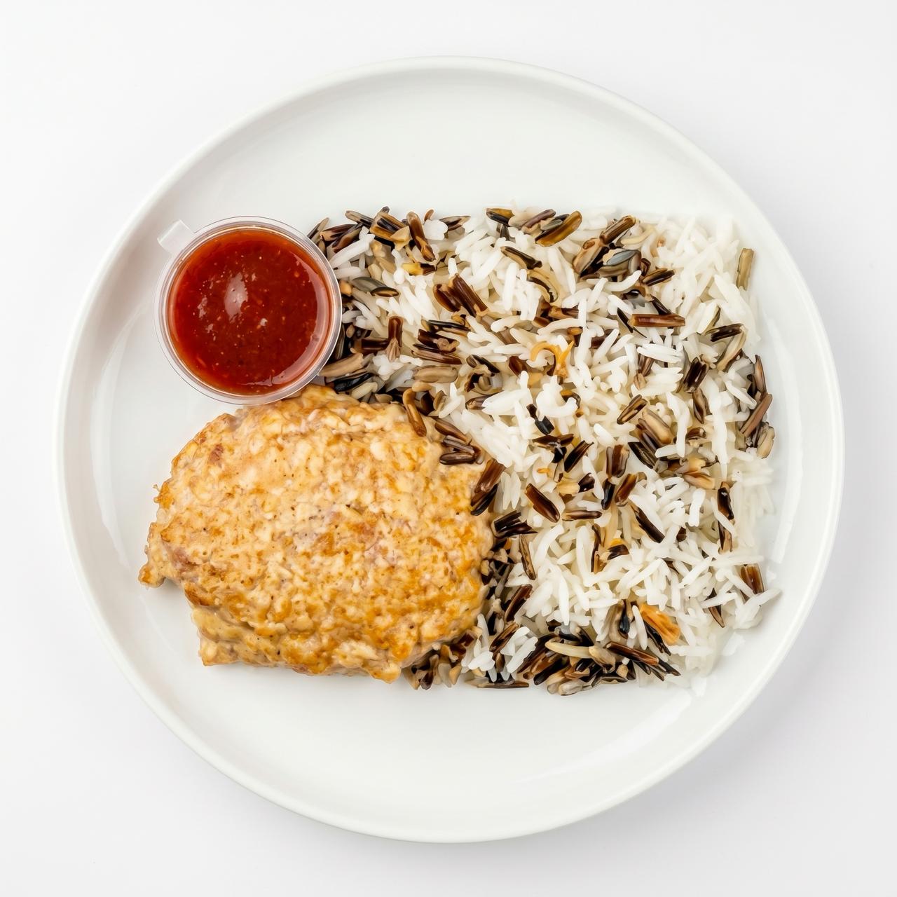 Котлета куриная рубленная с рисом