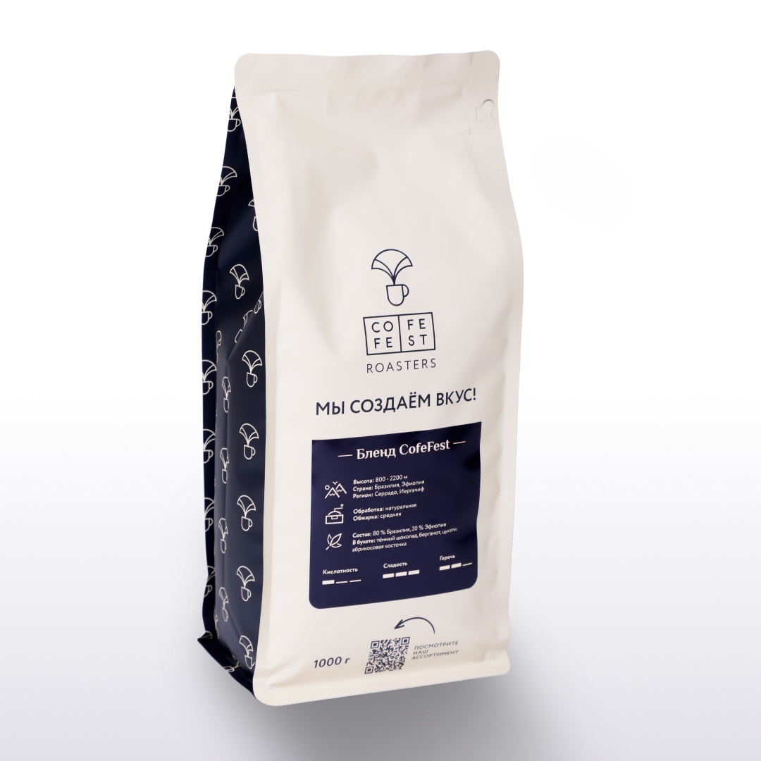 Кофе в зернах Бленд Cofefest, 1 кг