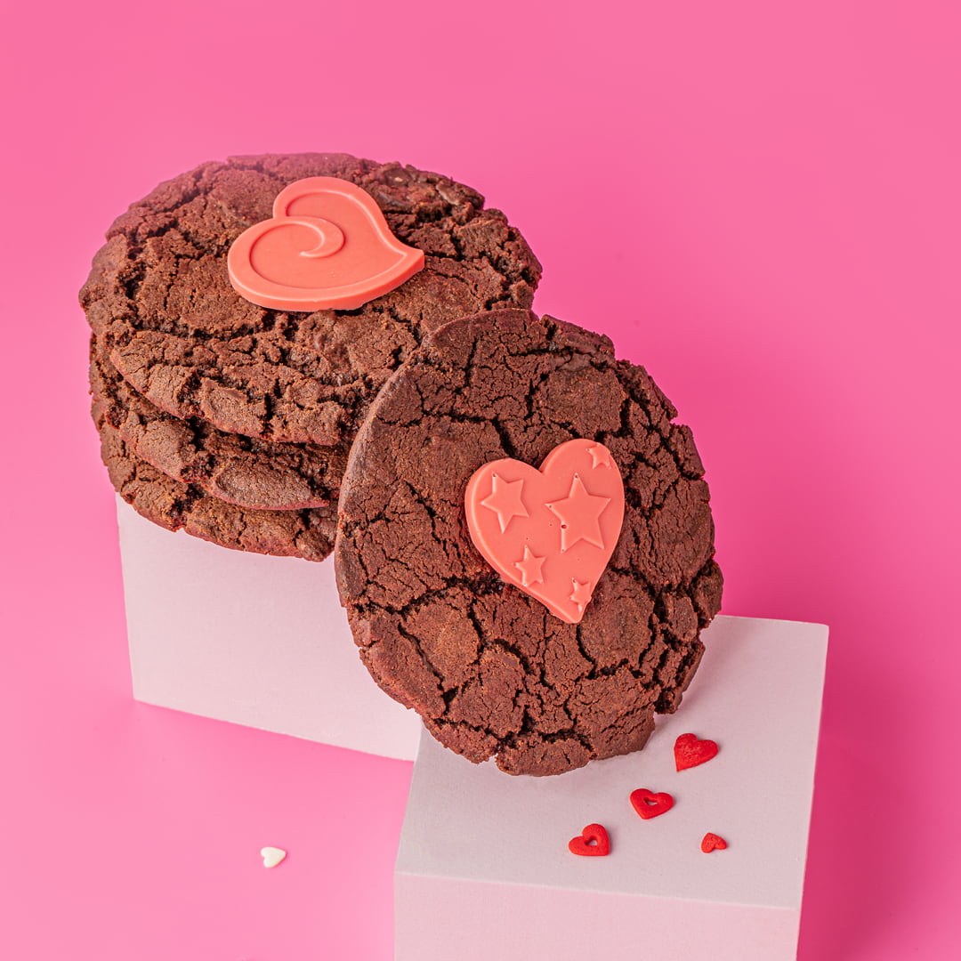 Печенье шоколадное «Розовое сердечко»