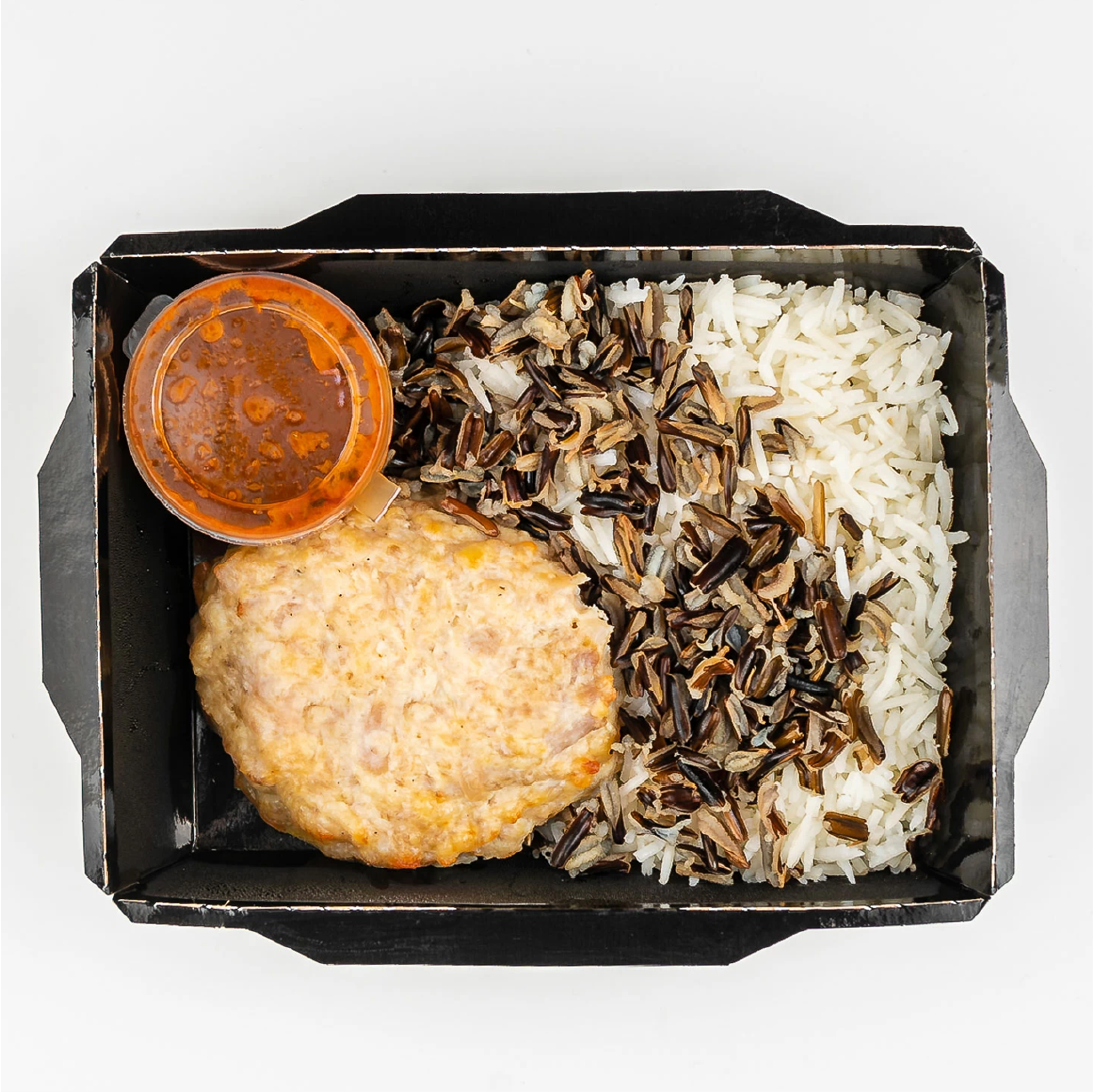 Котлета куриная рубленная с рисом