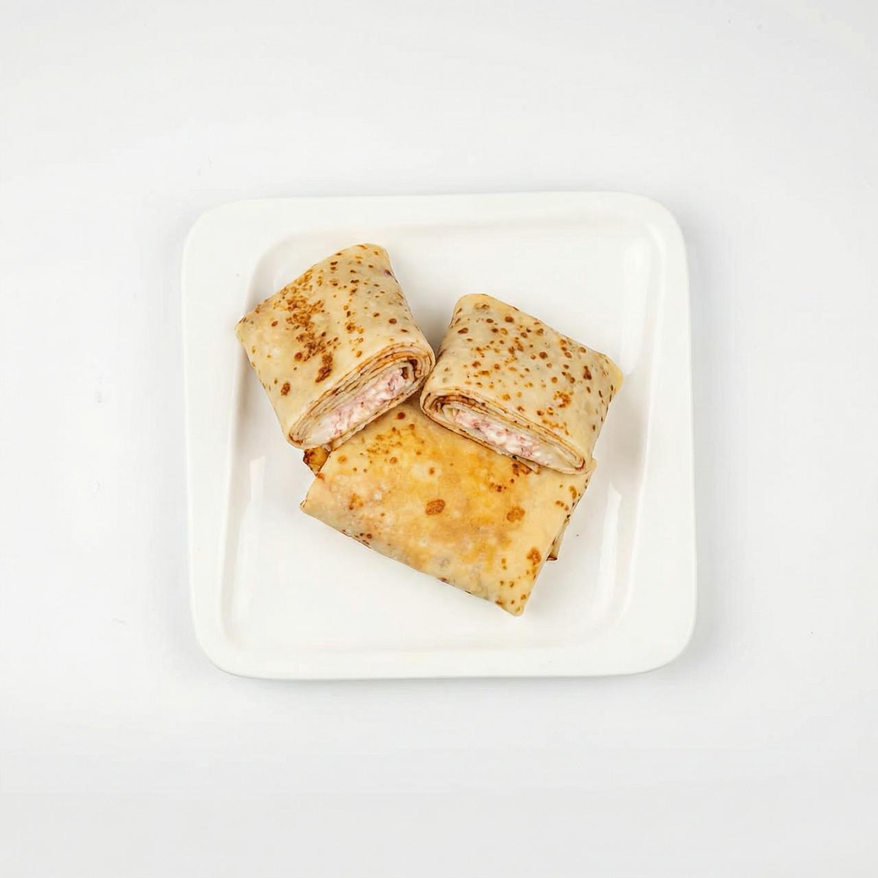 Блины с ветчиной и сыром